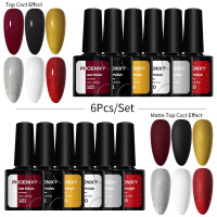 PHOENIXY/Набор гель-лаков 6 штук профессиональный лак смешанные продукты для ногтей
