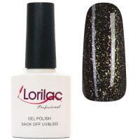 Lorilac Цветной гель-лак для ногтей # 156- золотой, черный 10 мл