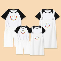 Одинаковые наряды, комплекты платьев на бретелях, хлопковые рубашки, летние футболки для матери, дочери, Семейный комплект для мамы, папы, сына, семейная одежда