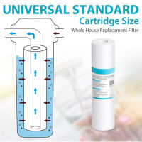 5-микронный полипропиленовый фильтр для осадка, фильтр для воды, сменный картридж для всего дома, совместимый с 60 мм * 255 мм десять дюймов