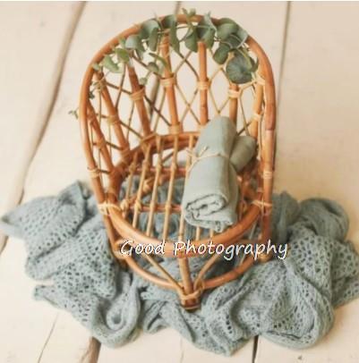 Newborn Photography Props Basket Handmade Vintage Bamboo Chair Baby Boy Photography Props Newborn Photo Posing Props Baby Crib