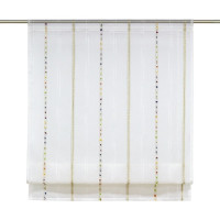 Римские занавески в полоску затемняющие прозрачные Занавески для балкона окна вуаль драпировка занавески стержень карман для кухни украшение для дома 1 шт.