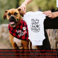 Моя старшая сестра/брат имеет лапы, подходящие к собаке Бандана и малышу комбинезон для малышей и собак, подходящие наряды, объявление ребенка, подарки
