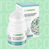 SYNERGETIC Натуральный шариковый дезодорант лемонграсс-эвкалипт, 50 мл