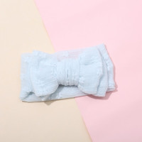 Детская весенне-летняя Кружевная повязка на голову с большим бантом и цветочным принтом, эластичная повязка на голову с милым бантом для новорожденных