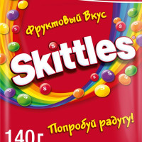 Конфеты драже Skittles в разноцветной глазури, 140 г , Фрукты