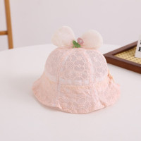 Шапка с цветами для девочек 6-24 месяцев, летняя пляжная кепка, детская шапка рыбака, сетчатые дышащие шапки принцессы для новорожденных