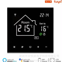 Умный термостат Tuya с Wi-Fi и сенсорным экраном, ЖК-дисплей для электрического отопления, контроля температуры воды/газа, удаленный доступ