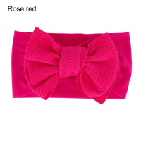 Однотонные аксессуары для волос, гибкая Детская повязка на голову с бантом