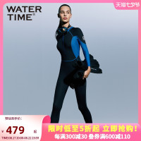 WaterTime潛水服連身泳衣女衝浪服長袖防曬水母衣超顯瘦保暖溼衣