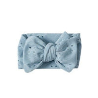 Повязка на голову с вышивкой и бантом для маленьких девочек, детская повязка на голову, эластичный головной убор для новорожденных, милые модные аксессуары для волос