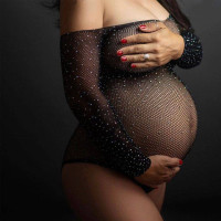 Женское боди, женская сексуальная одежда одного размера, черное платье для беременных, студийные аксессуары, наряд для тела