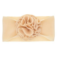 Детские головные уборы для девочек, милые объемные головные уборы с большим цветком, однотонная Детская повязка для волос, головной убор, Детская повязка на голову