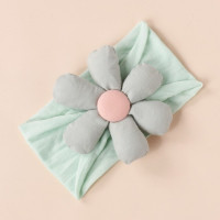 2023 милые головные уборы в виде цветов для маленьких детей, эластичные мягкие головные уборы для девочек, нейлоновые аксессуары для волос, 9 цветов