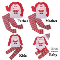 Рождественский Семейный комплект одежды, одежда для матери, отца и ребенка, теплые мягкие Семейные костюмы, Детские Мультяшные пижамы с Санта-Клаусом