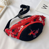 Детские поясные сумки с мультипликационным принтом динозавров, вместительная уличная дорожная сумка через плечо на молнии для девочек и мальчиков, подарок, Детская нагрудная сумка