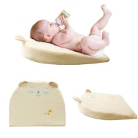 Лидер продаж, хлопковая детская подушка с эффектом памяти, с защитой от перелива и срыгивания молока, Круглый Наклонный коврик, Мультяшные Детские подушки на танкетке