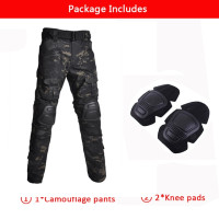 Военные армейские тактические брюки Мультикам камуфляжные походные брюки для пейнтбола боевые брюки с наколенниками охотничья одежда