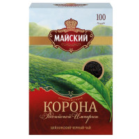 Чай листовой черный Майский Корона Российской Империи, 100 г