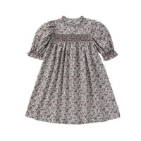 Летнее цветочное платье для девочек Blossom 2023, детские платья, детская одежда, семейная одежда, вязаный Топ, скоро, #7302