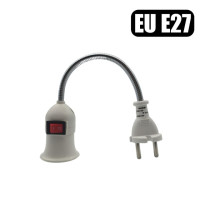 E27 настенная осветительная лампа, гибкая фотолампа, адаптер для лампы, энергосберегающая фотолампа, адаптер для лампы, переключатель