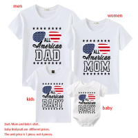 Футболка с изображением семьи 4 июля, футболки с изображением всей американской папы, мамы, ребенка, Дня независимости, футболка для матери, отца и дочери