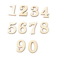Деревянные цифровые цифры в деревенском стиле, 10 шт