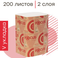 Полотенца FOCUS Premium V укладка, 2 слоя, 23х23 см, 200 листов