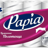 Бумажные полотенца Papia, трехслойные, 4 рулона