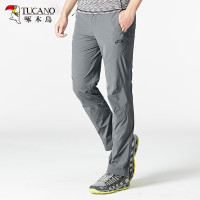 啄木鳥夏季戶外速乾褲男輕薄透氣運動休閒快乾長褲女彈力空調褲新