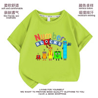 Лидер продаж, детские футболки с принтом номерных блоков, милая Одежда для девочек, футболка для маленьких мальчиков, летние детские топы с коротким рукавом