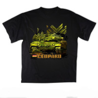 Летняя мужская футболка с коротким рукавом, круглым вырезом и леопардовым принтом