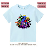 Новая популярная детская одежда для игр с радугой для друзей, летняя футболка для маленьких мальчиков, топы с коротким рукавом для маленьких девочек