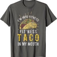 I'm In Fitness Taco In My Mouth Taco Lover Summer хлопковая Футболка с круглым вырезом