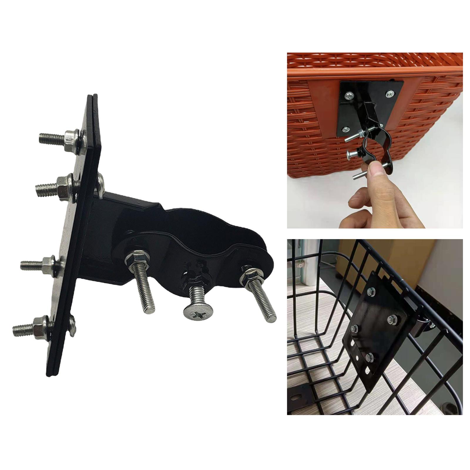 Bike Basket Fixed Holder Bicycle Basket Attachment Front Basket Hanger for Folding Bike