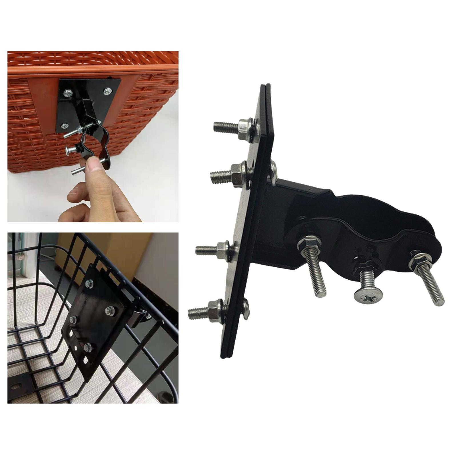 Bike Basket Fixed Holder Bicycle Basket Attachment Front Basket Hanger for Folding Bike