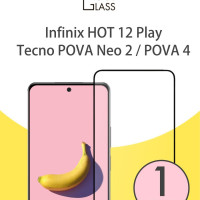 Защитное стекло для Infinix Hot 12 play Tecno POVA Neo 2 Tecno POVA 4 стекло на Инфиникс Хот 12 Плей  Текно Пова Нео 2 Пова 4