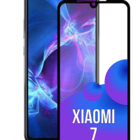 Противоударное защитное 3D стекло с олеофобным покрытием для телефона Xiaomi Redmi Note 7, 7 Pro / Закаленное полноклеевое стекло на Ксяоми Редми Нот 7, 7 Про / Прозрачное полноэкранное с рамкой