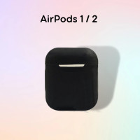 Силиконовый кейс для наушников Apple AirPods 1/2 Черный
