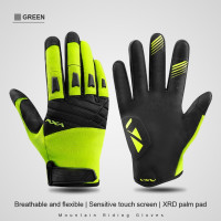 Мужские и женские велосипедные перчатки VXW, Нескользящие перчатки с закрытыми пальцами для сенсорных экранов, дышащие, противоударные