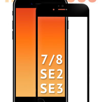 Защитное стекло на iPhone 7, 8, SE 2, SE 3/ для Айфон 7, 8, СЕ 2020, СЕ 2022/ черное/ indAccess