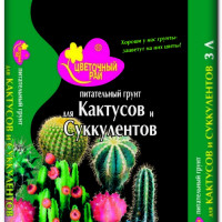 Грунт Буйские удобрения "Цветочный рай" для кактусов и суккулентов, 3 л