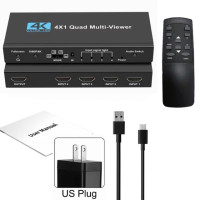 HDMI Multiviever Switch 4x1 HDMI Quad Seamless Switch 4 в 1 режим просмотра 4K 30Hz 5 с ПК на PS4