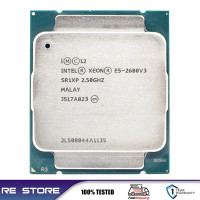 Процессор Intel Xeon E5 2680 V3 SR1XP, б/у процессор, 2,5 ГГц, 12 ядер, 30 Мб, разъем LGA 2011-3, E5 2680V3