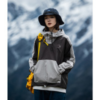 Mountain valley22S/S戶外山系露營拼色連帽衝鋒外套防曬夾克男女