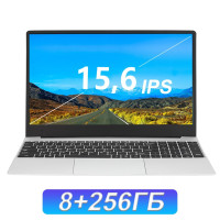 15.6" Ноутбук KELASAR DN8-256, RAM 8 ГБ, SSD, Intel HD Graphics 600, Windows Pro, Серебро, Российская клавиатура