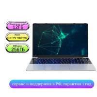 15.6" Ноутбук GT.Book LW12-256-19, RAM 12 ГБ, SSD, Intel HD Graphics 600, Windows Pro, Серебро, Российская клавиатура