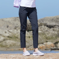 戶外速乾褲女夏季薄款束口褲男寬鬆大尺碼高腰顯瘦徒步登山運動褲