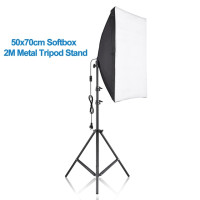Набор софтбоксов CZ 50x70 см + металлический штатив 2 м + 45/135 Вт E27 5500K