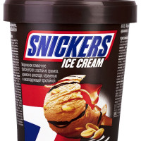 Мороженое сливочное с арахисом и карамелью Snickers ведёрко, 340 г